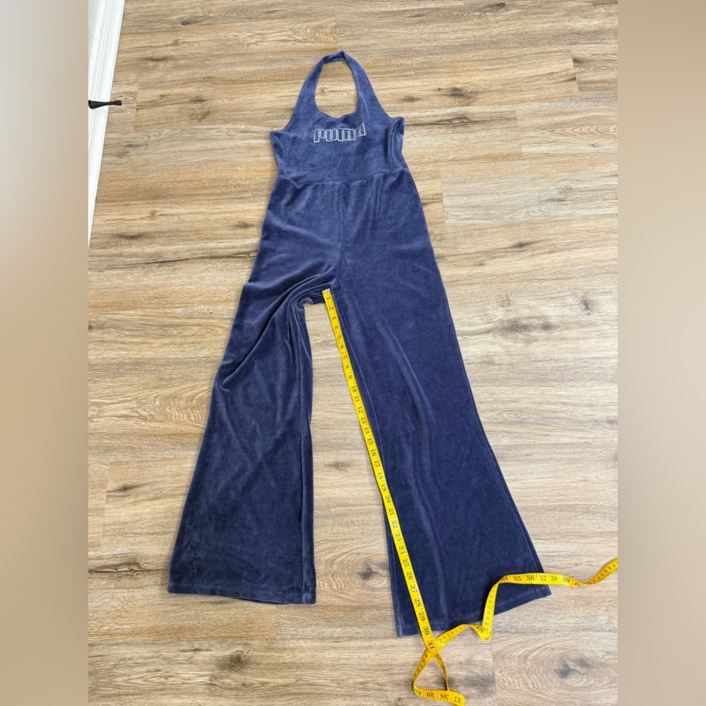 Puma Icons 2.0 Fashion Combinaison Bleu marine Jumpsuit Velur Size S - Picture 8 of 9